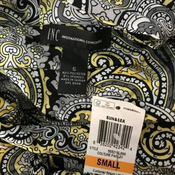 INC Handkerchief  'Couture Paisley' Midi Dress NWT Size Small - Picture 7 of 11